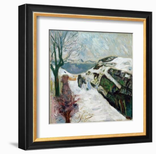 Winter Landscape, 1910-Edvard Munch-Framed Giclee Print