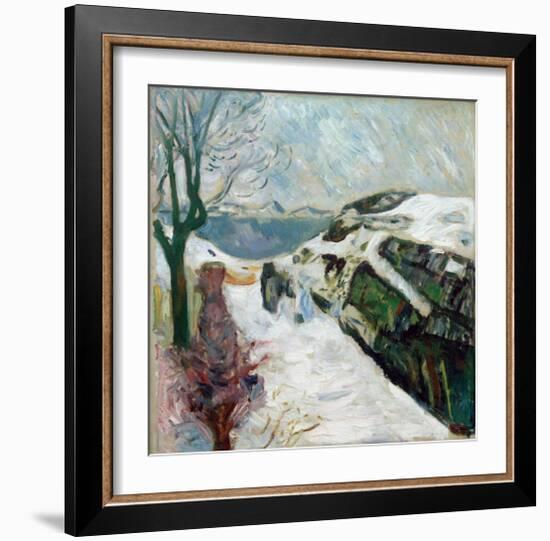 Winter Landscape, 1910-Edvard Munch-Framed Giclee Print