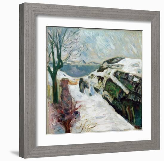 Winter Landscape, 1910-Edvard Munch-Framed Giclee Print