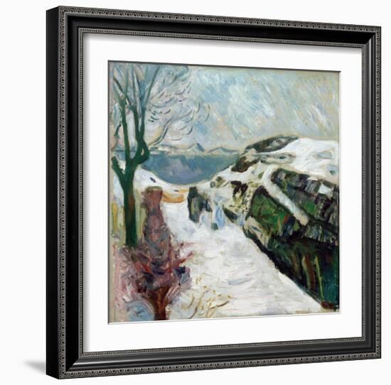 Winter Landscape, 1910-Edvard Munch-Framed Giclee Print