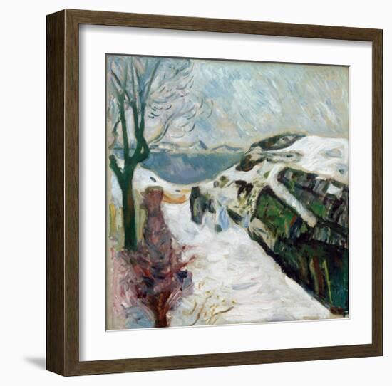 Winter Landscape, 1910-Edvard Munch-Framed Giclee Print