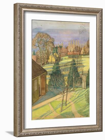 Winter Landscape, 1914 (Pen & Ink and W/C on Paper)-Paul Nash-Framed Giclee Print