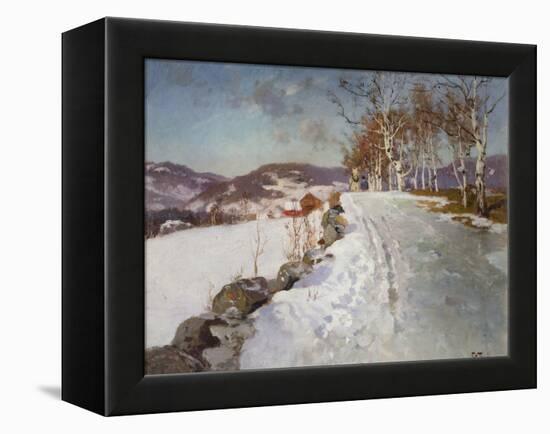 Winter Landscape at Lillehammer, 1906-Fritz Thaulow-Framed Premier Image Canvas