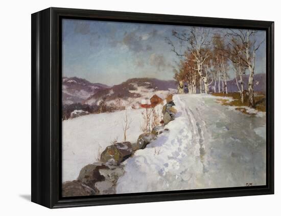 Winter Landscape at Lillehammer, 1906-Fritz Thaulow-Framed Premier Image Canvas