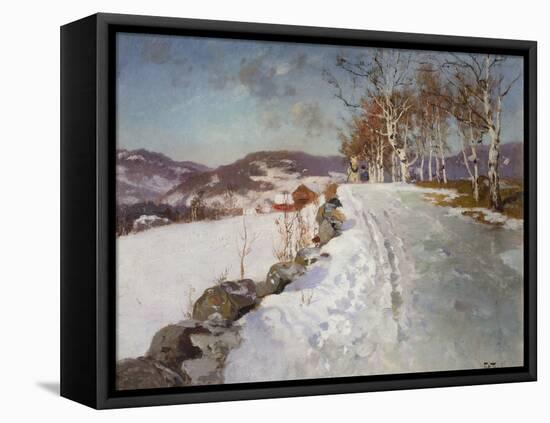 Winter Landscape at Lillehammer, 1906-Fritz Thaulow-Framed Premier Image Canvas