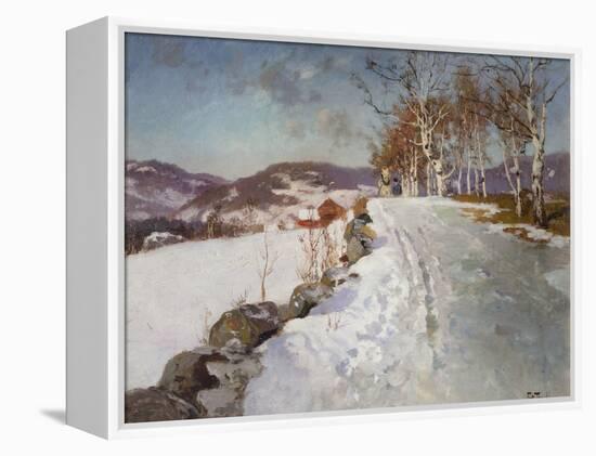 Winter Landscape at Lillehammer, 1906-Fritz Thaulow-Framed Premier Image Canvas