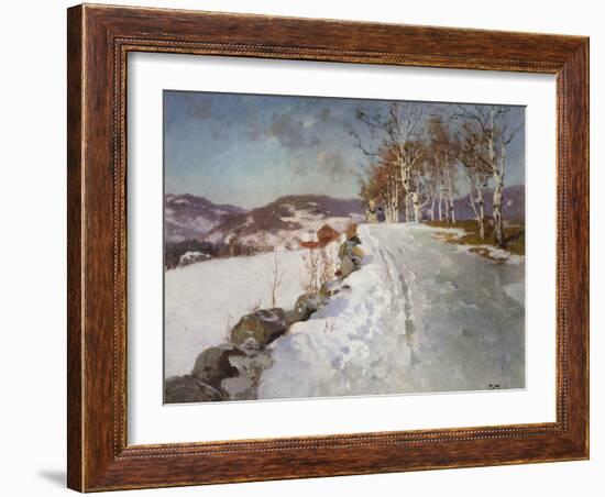 Winter Landscape at Lillehammer, 1906-Fritz Thaulow-Framed Giclee Print