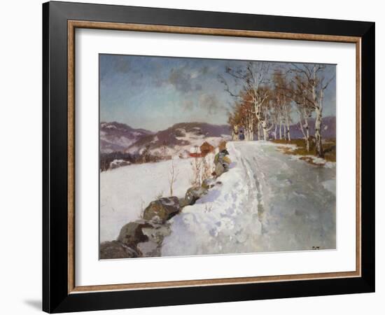 Winter Landscape at Lillehammer, 1906-Fritz Thaulow-Framed Giclee Print