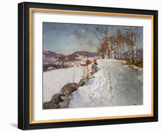 Winter Landscape at Lillehammer, 1906-Fritz Thaulow-Framed Giclee Print