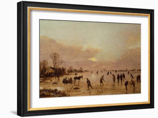 Winter Landscape at Sunset-Aert van der Neer-Framed Giclee Print