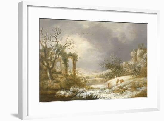 Winter Landscape, C.1750-60-Georges Remon-Framed Giclee Print