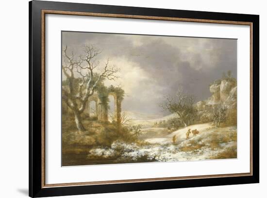 Winter Landscape, C.1750-60-Georges Remon-Framed Giclee Print