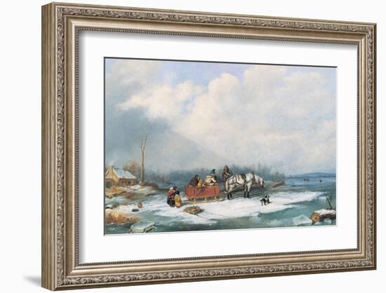 Winter Landscape, c.1849-Cornelius Krieghoff-Framed Art Print