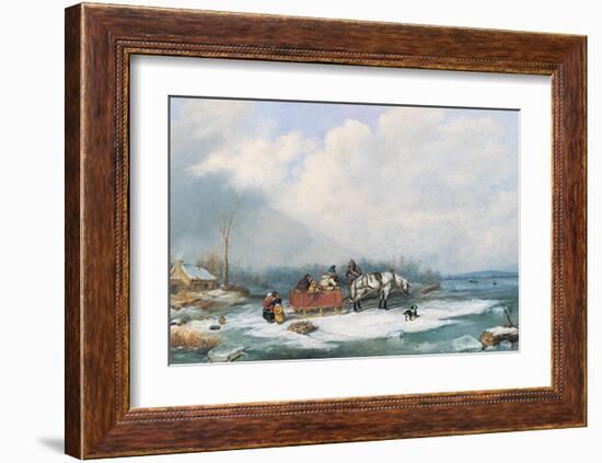 Winter Landscape, c.1849-Cornelius Krieghoff-Framed Art Print