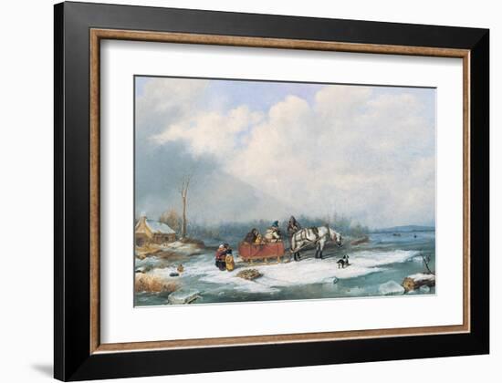 Winter Landscape, c.1849-Cornelius Krieghoff-Framed Art Print