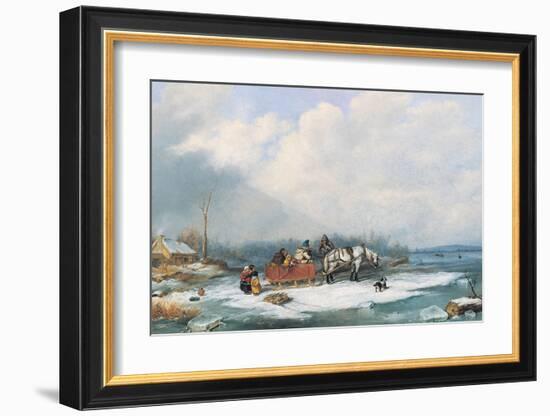 Winter Landscape, c.1849-Cornelius Krieghoff-Framed Art Print