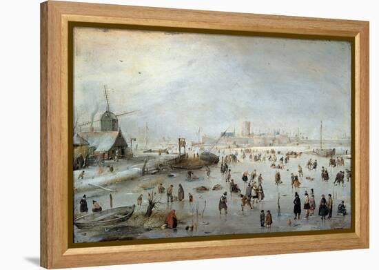 Winter Landscape, Early 1620s-Hendrik Avercamp-Framed Premier Image Canvas