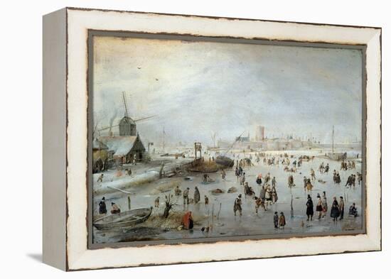 Winter Landscape, Early 1620s-Hendrik Avercamp-Framed Premier Image Canvas