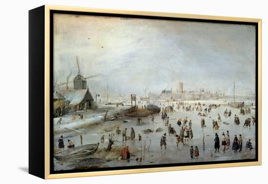 Winter Landscape, Early 1620s-Hendrik Avercamp-Framed Premier Image Canvas