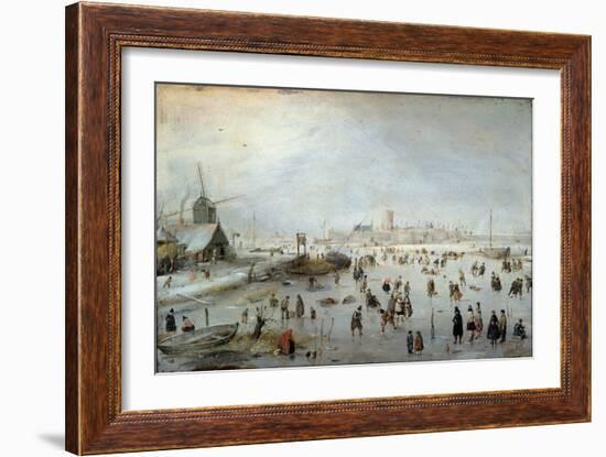 Winter Landscape, Early 1620s-Hendrik Avercamp-Framed Giclee Print