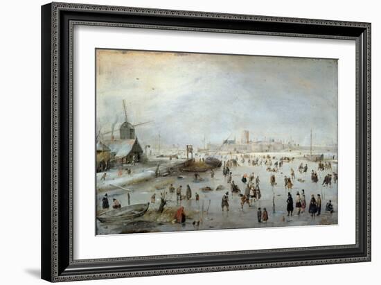 Winter Landscape, Early 1620s-Hendrik Avercamp-Framed Giclee Print