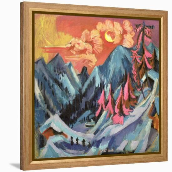 Winter Landscape in Moonlight, 1919-Ernst Ludwig Kirchner-Framed Premier Image Canvas