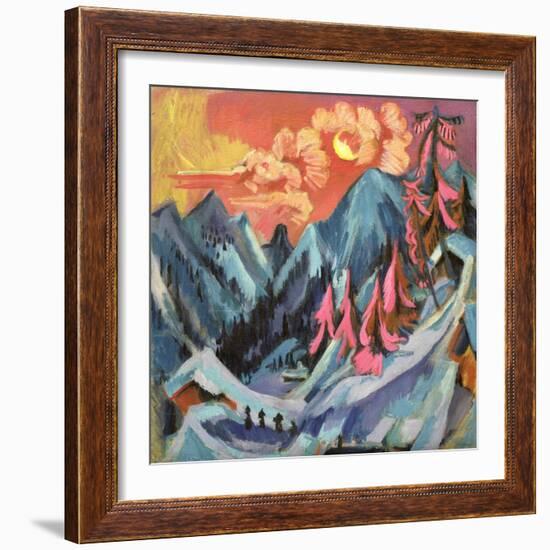 Winter Landscape in Moonlight, 1919-Ernst Ludwig Kirchner-Framed Giclee Print