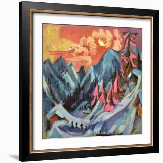 Winter Landscape in Moonlight, 1919-Ernst Ludwig Kirchner-Framed Giclee Print