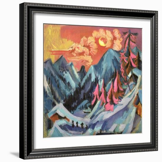 Winter Landscape in Moonlight, 1919-Ernst Ludwig Kirchner-Framed Giclee Print