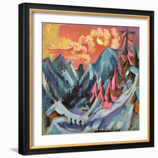 Winter Landscape in Moonlight, 1919-Ernst Ludwig Kirchner-Framed Giclee Print