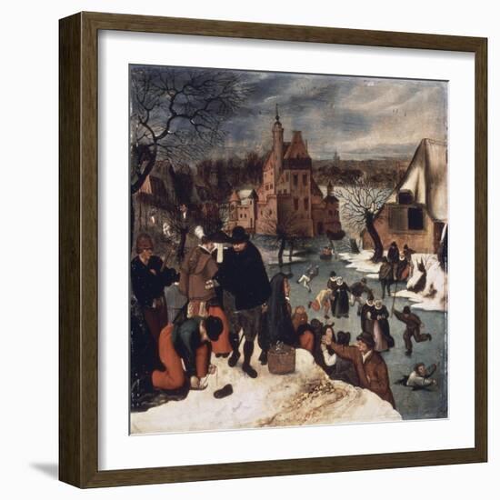 Winter Landscape, no.3-Pieter Brueghel the Younger-Framed Giclee Print