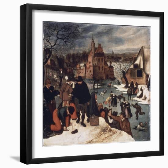 Winter Landscape, no.3-Pieter Brueghel the Younger-Framed Giclee Print