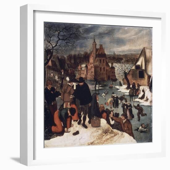 Winter Landscape, no.3-Pieter Brueghel the Younger-Framed Giclee Print