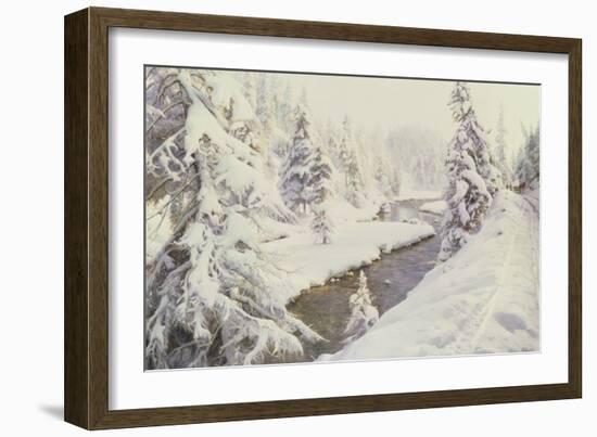 Winter landscape, St Moritz, 1930 by Peder Monsted-Peder Monsted-Framed Giclee Print