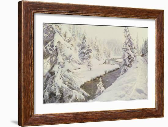 Winter landscape, St Moritz, 1930 by Peder Monsted-Peder Monsted-Framed Giclee Print