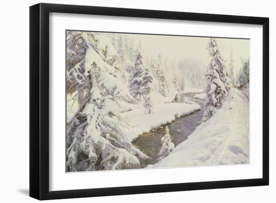 Winter landscape, St Moritz, 1930 by Peder Monsted-Peder Monsted-Framed Giclee Print