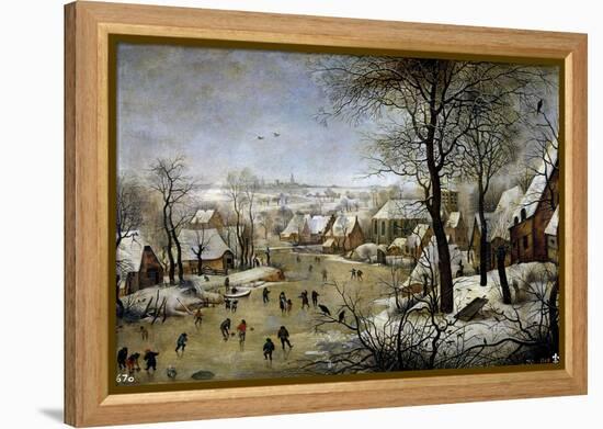 Winter Landscape with a Bird Trap, Ca. 1601-Pieter Brueghel the Younger-Framed Premier Image Canvas