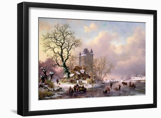 Winter Landscape with a Castle-Frederik Marianus Kruseman-Framed Giclee Print
