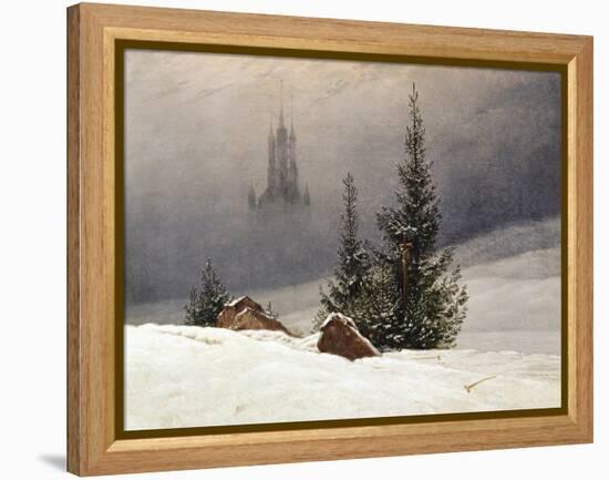 Winter Landscape with Church, 1811-Caspar David Friedrich-Framed Premier Image Canvas