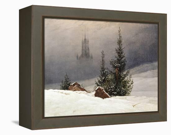 Winter Landscape with Church, 1811-Caspar David Friedrich-Framed Premier Image Canvas