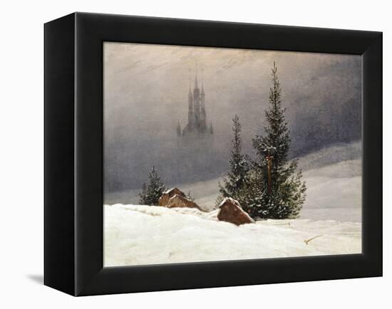 Winter Landscape with Church, 1811-Caspar David Friedrich-Framed Premier Image Canvas