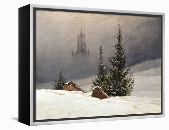 Winter Landscape with Church, 1811-Caspar David Friedrich-Framed Premier Image Canvas