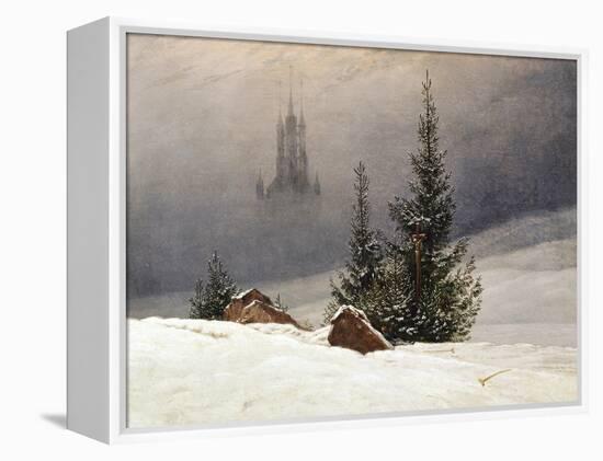 Winter Landscape with Church, 1811-Caspar David Friedrich-Framed Premier Image Canvas