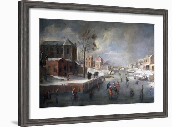 Winter Landscape with Church-Jan Wildens-Framed Giclee Print