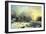 Winter Landscape with Frozen Pond, about 1850-August Piepenhagen-Framed Giclee Print