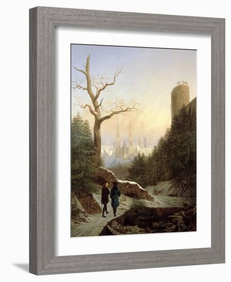 Winter Landscape with Gothic Church, 1821-Carl Wilhelm Goetzloff-Framed Giclee Print