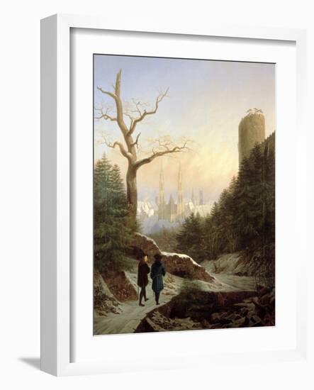 Winter Landscape with Gothic Church, 1821-Carl Wilhelm Goetzloff-Framed Giclee Print