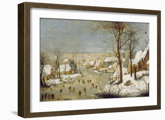 Winter Landscape with Ice-Skaters, after 1565-Pieter Claesz-Framed Giclee Print