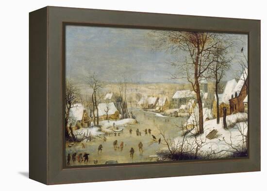 Winter Landscape with Ice-Skaters, after 1565-Pieter Claesz-Framed Premier Image Canvas