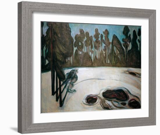 Winter Landscape with Stars, 1900-Edvard Munch-Framed Giclee Print